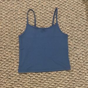 american eagle blue crop top tank